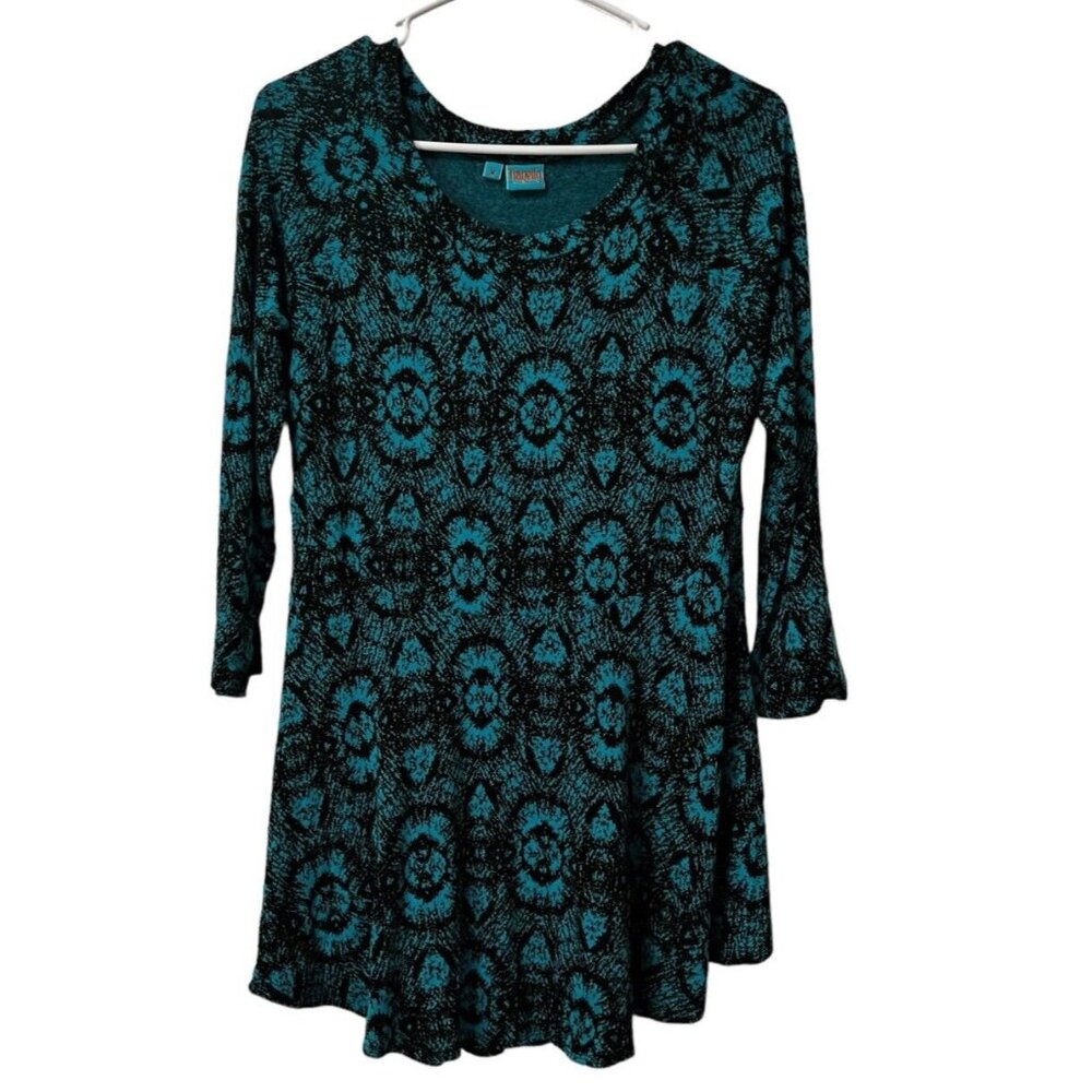 Tianello By Steve Barraza Sochie Tunic Blouse Medium USA MADE Modern Classic